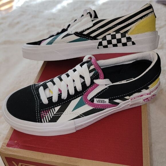 Vans Slip On Cap 'Juxtapoze Pack' Multicolor Sneaker Shoes Size Women 7 Men 5.5 - Picture 15 of 15